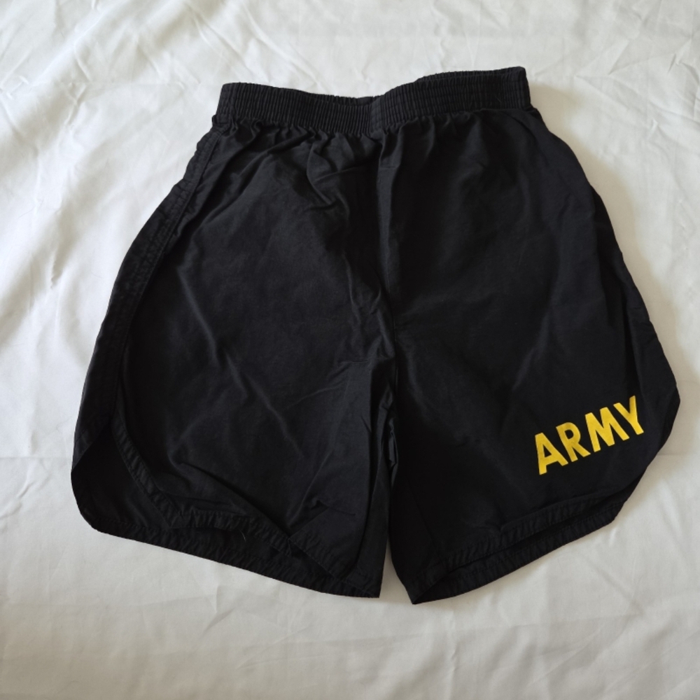 Trooper boys size small black army athletic shorts #WS5